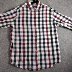 Lemon Grass Men's Button-Up Shirt XL Plaid Long Sleeve Cotton Blend Casual